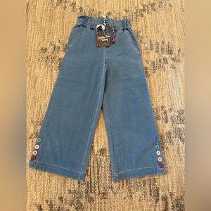 Matilda Jane Luna Girls Wide Leg Knit Pant- Si3 6- NWT